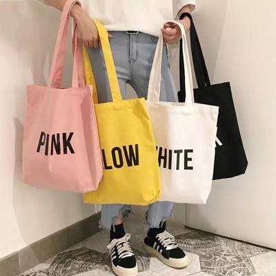 China Eco Friendly Promotional Tote Shopping Bag With Short Eco Natural Organic Reusable Canvas Cotton Customized Handle Long for sale