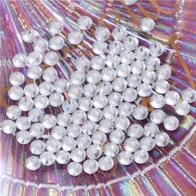 China Hotfix High Quality Rhinestone Flatback ab Glass Stone Crystal Iron On Rhinestone For Clothing Accessories Acrylic Gem for sale