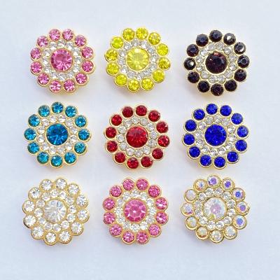 China Shiny Multicolor Round Flatback Beads 13mm Rhinestone Bezel For Scrapbook Cards Decoration DIY Jewelry Open Loose Beads for sale