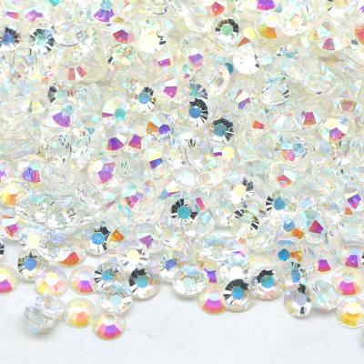 China Round Flat Back ab Crystal Rhinestone For Bags Shoes High Quality Hot Custom Made Rhinestone Flatback Factory Fix for sale