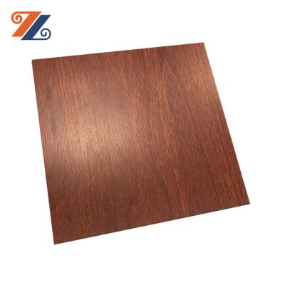 China China Building 304 PVC Laminated Finish Wood Design Decorative Stainless Steel Plate 201 For Interior Decoration for sale