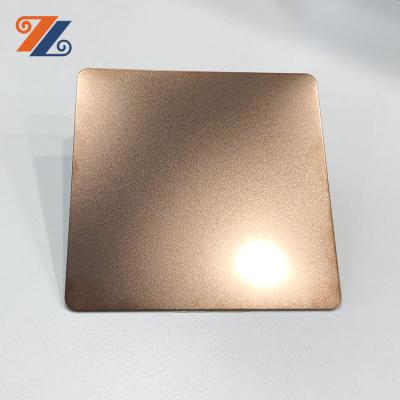 China Interior Decorative Bronze Wall Panels 4x8 Finish Stainless Steel Sheet Bead Blown Stainless Steel Sheet For Wall Panel for sale