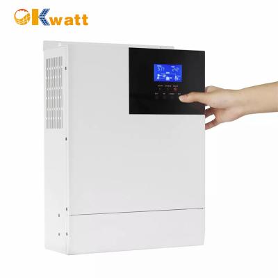 China OKwatt HF2420S60-100 24V 230V 378mm*280mm*103mm Off-Grid Inverter Single Phase MPPT Inverter Solar Charger Controller For Home for sale