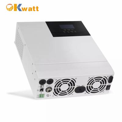 China OKwatt 24V 220/230V 378mm*280mm*103mm Hot Selling Pure Sine Wave Power Inverter 3000W Solar Charger Inverter Solar Controller for sale