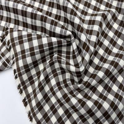 China Double faced manufacturers inventory sales of high quality fashion plaid suit shirt fabric dress pants for sale