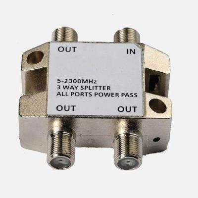 China 3 WAY 5-2400MHz Standard Size Nickel Plated Satellite Splitter LD60013 for sale