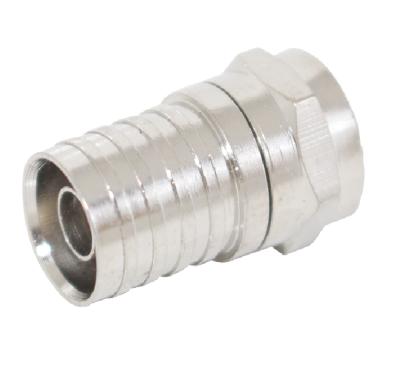 China RF Crimp Connector RG59 / RG6 Male Connector F / F / F Connector for sale