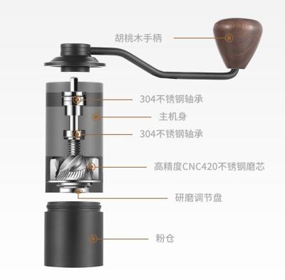 China Viable Coffee Grinder Manual Washable Ceramic Hollow Mini Coffee Bean Burr Grinder Manual Grinding Kitchen Tools Portable Coffee Grinder for sale