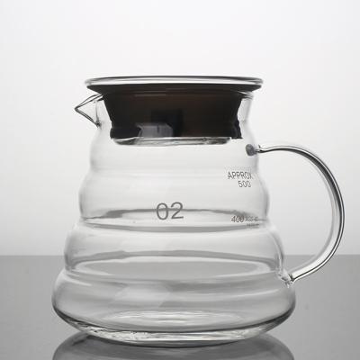 China Viable 700Ml Manufacturers Supply Cloud Jar Glass Sharing Pot Household Coffee Pot for sale