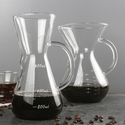 China With filter factory manufacturing high quality wholesale pyrex glass drip coffee transparent pot for sale