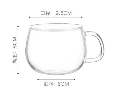 China Viable Glassware Coffee Glass Mugs, Coffee Mu, Clear Glass Coffee Tea Cup With Handle for sale