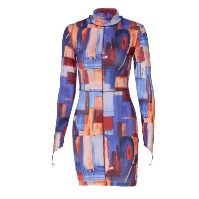 China fashion casual patchwork dresses Anti-wrinkle autumn summer ladies elegant outfits for women causal clothing 2022 for sale