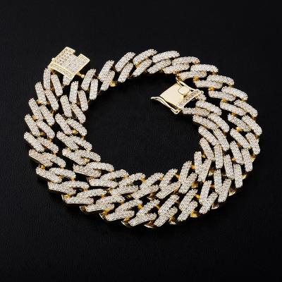 China Hip Hop Jewelry 14mm Fork Cuban Link Choker Hip Hop Chain Necklace For Men Fashion Jewelry for sale