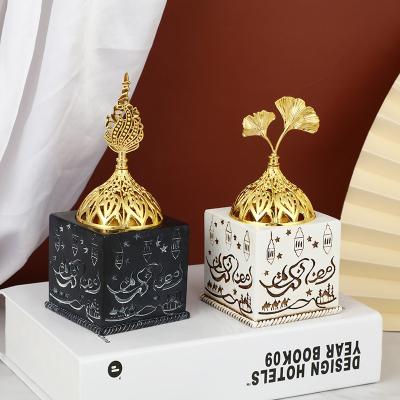 China Decorative Chinese Incense Aromatherapy Stove Ornaments Metal Middle Eastern Arabic Relief Hollow Censer for sale