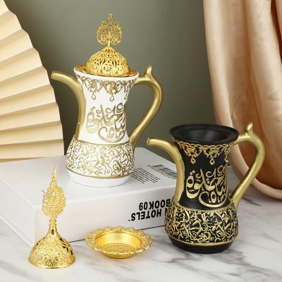 China Wholesale Chinese incense jug shape censer desktop and simple and elegant home use metal muslim middle east arabic censer for sale