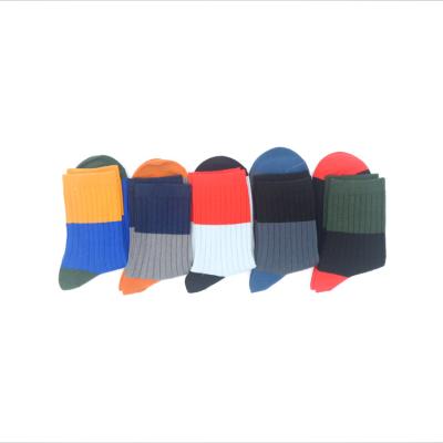 China Fiber Athletic Men's Polyester Cotton Socks Custom Design Logo Oem Anti Long Socks Casual Knitted Socks for sale