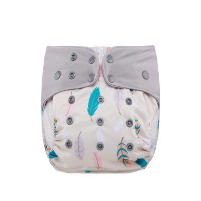 China Plain Weave Uniform Embroidery Prefolded Durable Cloth Button Cloth Diapers for sale