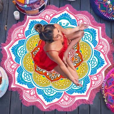 China 2019 QUICK DRY new collection recycled round microfiber yoga towel yoga mat universal for sale