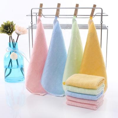 China Wholesale Cheap Super Soft Quick Dry White Bamboo Towel Face Cloths QUICK DRY Kids Face Wash Cloth for sale