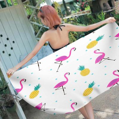 China Wholesale QUICK DRY and Customized Luxury Water Absorbing Shower Beach Soft Microfiber Bath Towel for Hotels for sale