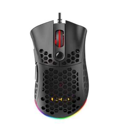 China 3D Gaming Colorful Adjustable Programmable RGB Backlit USB Mouse Wired Optical Hollow Honeycomb Mouse Mice for sale