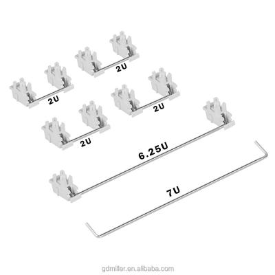 China Custom Metal Factory Price PCB Plate Mount Stabilizers with Milk White Housing and Silver Plated Wire Stainless Steel for sale