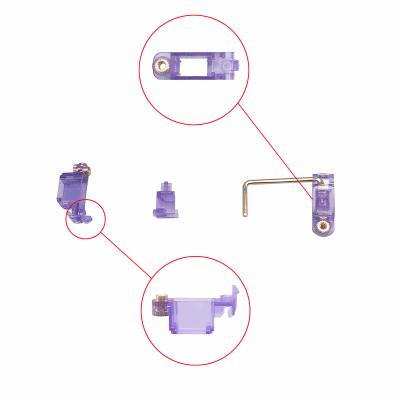 China Metal Factory Price PCB Screw-in Stabilizers with Purple Housing and Gold Plated Wire Stainless Steel for the Mechanical Keyboard for sale