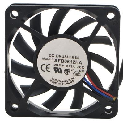 China EFB0612HHA 12V 0.25A 6010 6CM 36.5DBA Dual Ball Fan 60*60*10mm Axial Fan Server Fan for sale