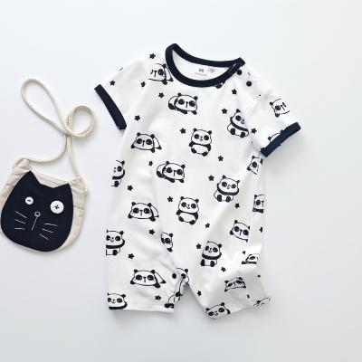 China High Quality Cute Cartoon Combed Cotton Unisex Combed Cotton Clothes Romper Baby Overalls Boys Rompers for sale