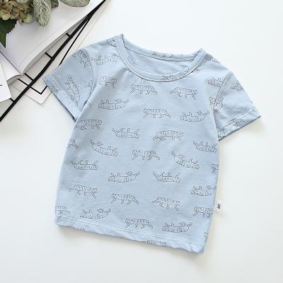 China Enzyme Washed First Class Quality Anti-Wrinkle Anti-Shrink Summer Cartoon Baby Boy Breathable T-shirts for sale