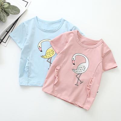 China Customizable Short Sleeve Spring Summer Kids Baby Enzyme Washed Printing Cotton Clothes Kids T-shirts for sale