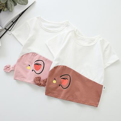 China Enzyme Washed Custom Wholesale Various Sizes Short Sleeve Cotton Kids T Shirts Summer Baby Clothes for sale