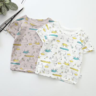 China Enzyme Washed Variety of Styles Wholesale Custom Short Sleeve Baby Girl Clothing Kids Summer Kid T-Shirts for sale