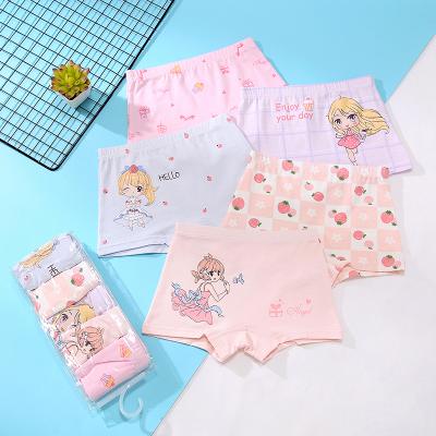 China 5 Pieces Cotton Good Quality Formaldehyde Free Cartoon Children'S Breathable Girls Underwear Breathable Girls for sale