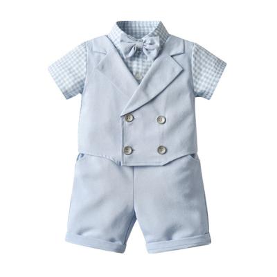 China High Durability Tops Anti-Shrink Standard Our Own Manufacturer Plaid Fashion Casual Designer Kid Suit for sale