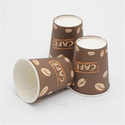 China Disposable 2.5oz Disposable Paper Cup Single Wall Glass Cup Custom Printed Drink Coffee Or Hot Tea Cup for sale