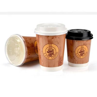 China Disposable Paper Cup Logo Disposable Paper Coffee Cup Custom Made With Lid for sale