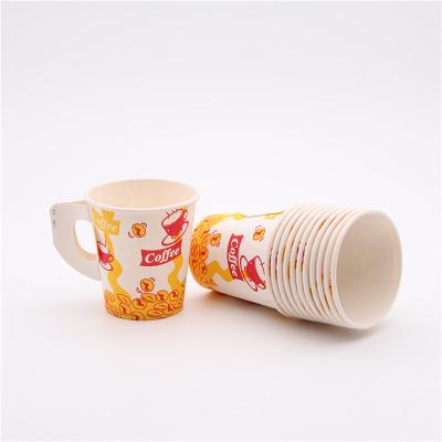 China Hot Sale 8boz Beverage Paper Cup Disposable Paper Cup With Handle for sale