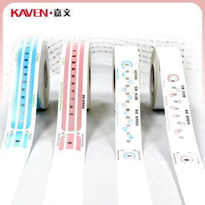 China Thermal Printing Direct Disposable Waterproof Paper Wristbands With Button Snap For Hospital Patient Medical ID for sale