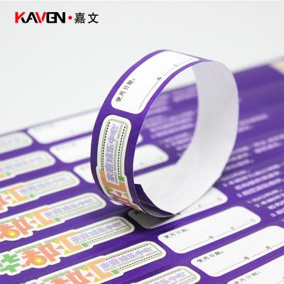 China Waterproof Manufacturer Produces Serial Number Disposable Waterproof Wristband Tyvek Wrist Band Paper Tyvek Custom Logo for sale