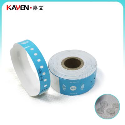 China Waterproof HF RFID Access Control Tickets Printable Wristbands for sale