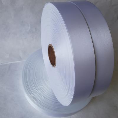 China Washable Wholesale High Quality 100% Polyester Satin Wash Care Ribbon Size Labels Roll for sale