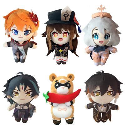 China Toy Pillow Children Gift Morax Zhong Li Xiao HU Tao Cosplay Cute Soft Stuffed Anime Game Genshin Impact Plush Doll Toys 20cm Action Figure Model for sale