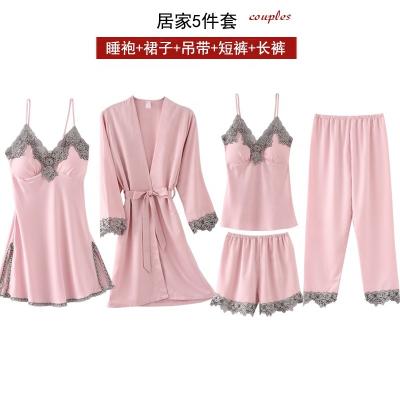 China 2022 Women QUICK DRY Satin Nightgown Pajamas Shorts Silk Lingerie Set for sale