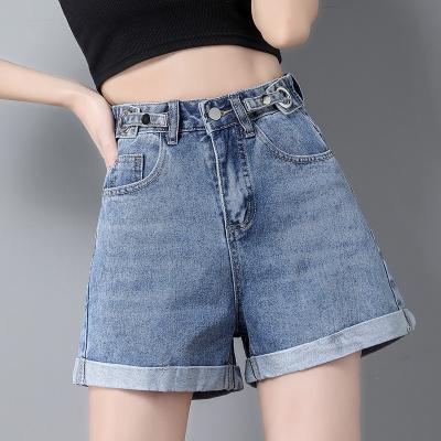 China Wholesale Fashionable Custom Private Label Women's Jean Shorts Denim Jeans For Blue Women for sale