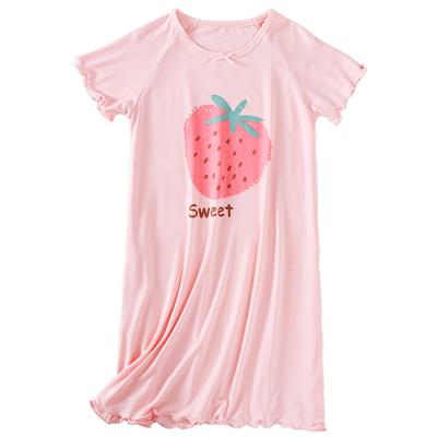 China Little QUICK DRY nightgown teen girl pajamas dresses kids strawberry dress kawaii summer nightgown home clothes kids sleepwear for sale