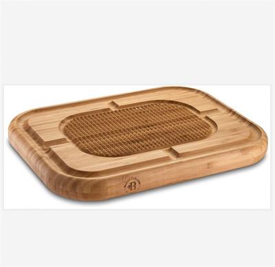 China Meat Cutting Board Viable Bamboo Cutting Reversible Cutting Plate Large with Deep Juice Groove for sale