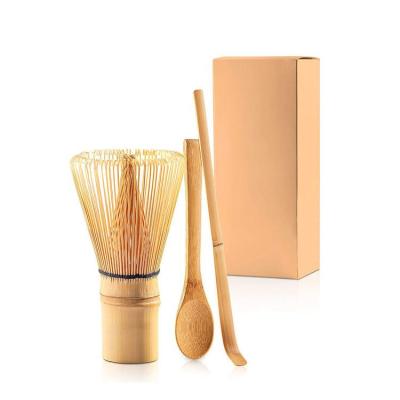 China Tea Cooking Preparation Scoop and Viable Matcha Bamboo Fordable Spoon and Beater for Making Matcha for sale