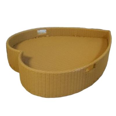 China Simple Luxury BOAT SHAPE POLY RATTAN FLOATING TRAY USED TO SERVE BREAKFAST IN POOL AT VILLAS, RESORT for sale