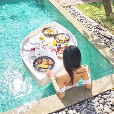 China Fashion New Style Durable Custom White Stock Sheet Vietnam Rattan Floating Floating Tray For Pool Foam for sale